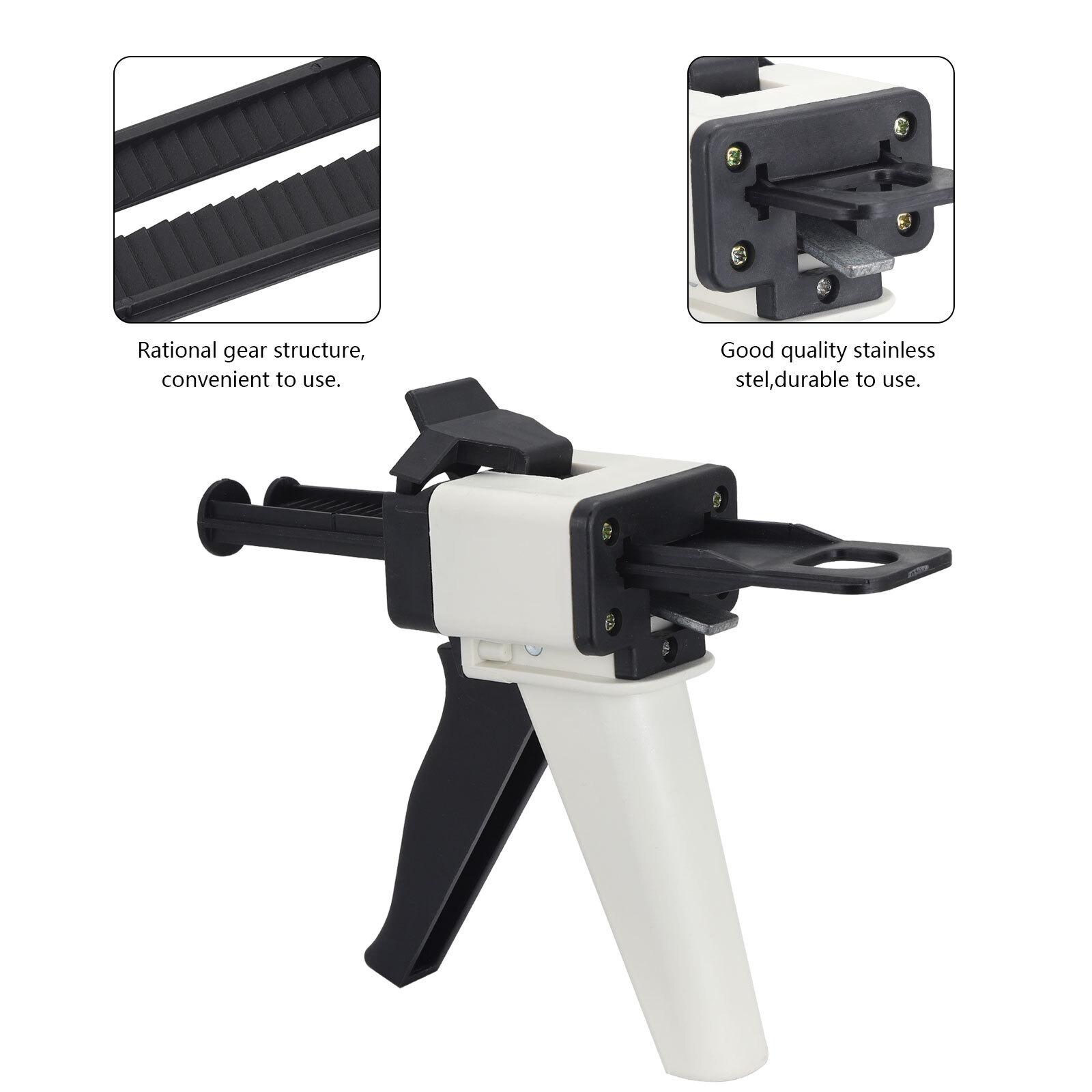 1:1 / 2:1 Ratio Dental Impression Mixing Dispenser Dispensing Caulking Gun 50ml