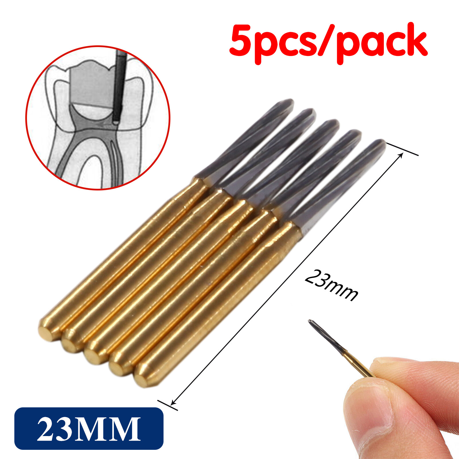 Endo-Z Bur Dent Carbide Tungsten SANDENT 23mm Surgical Cutter 5Pcs/1Pack