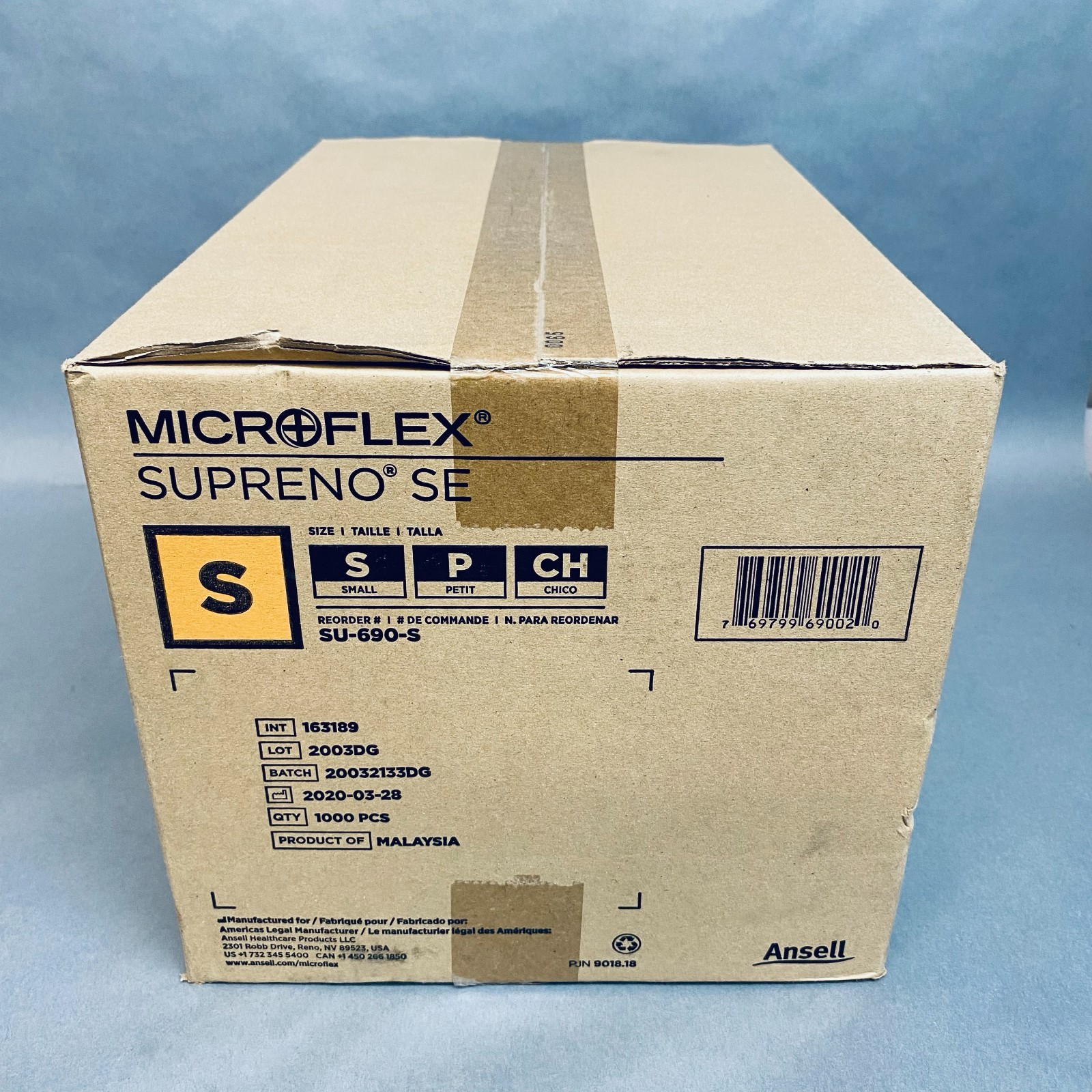 Ansell Microflex Nitrile Gloves Small Supreno SE Powder Free 10 Boxes of 100