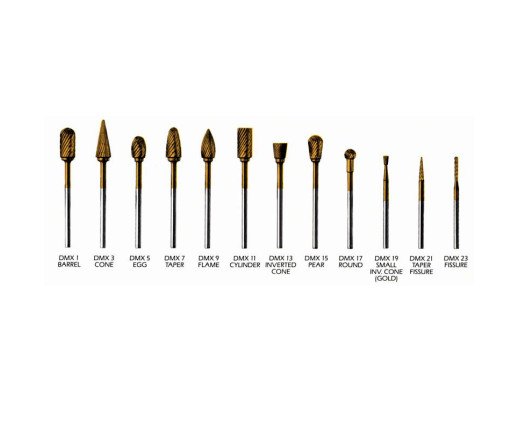 Miltex Gold Titanium Nitride Coated Laboratory Carbide Burs 1/PK