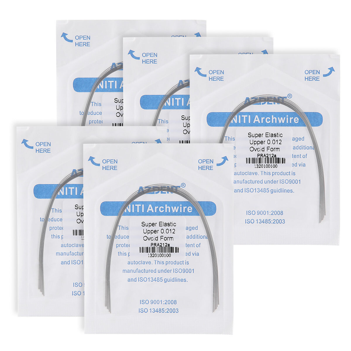 10Pks Dental Orthodontic Super Elastic Niti Round Arch Wires Ovoid Form AZDENT