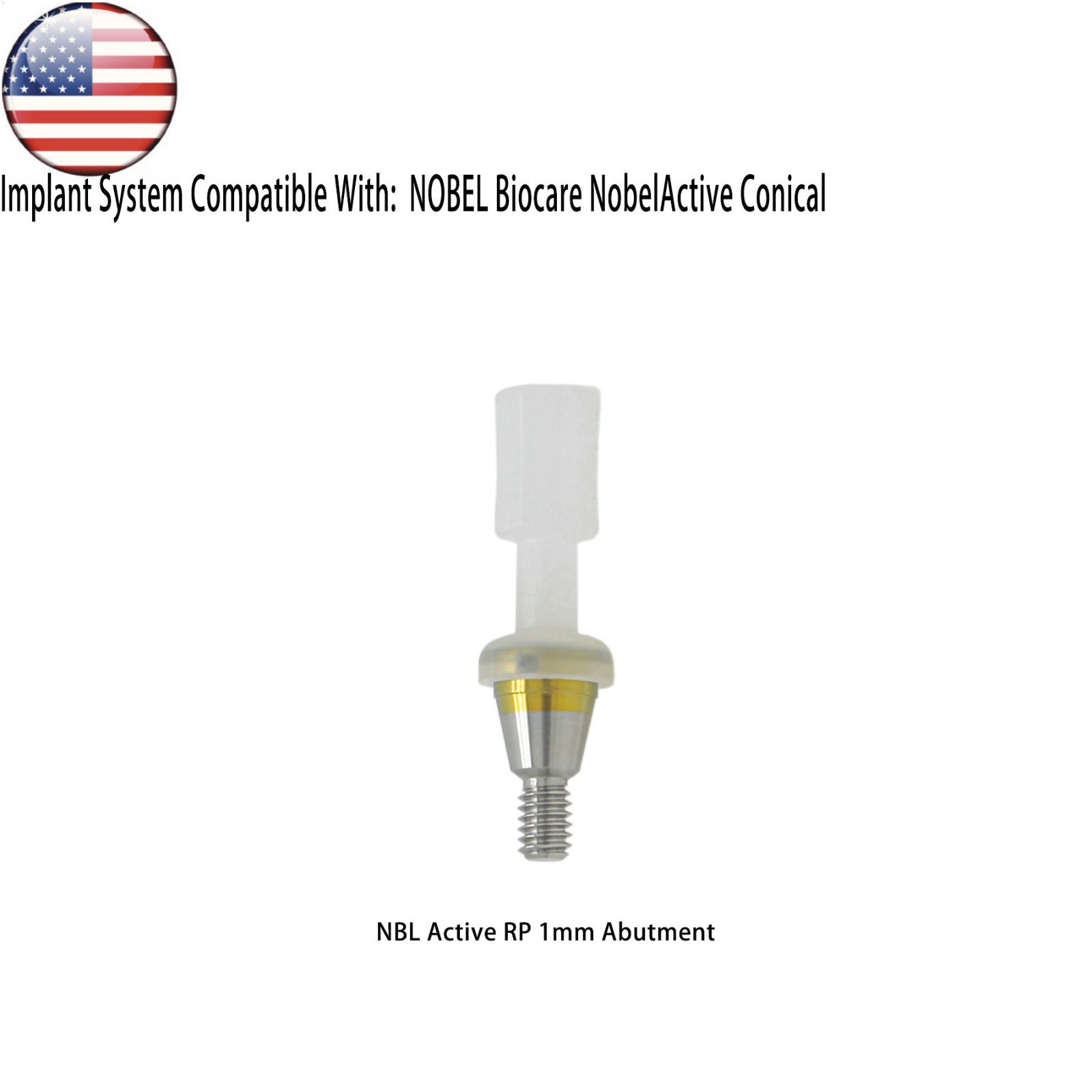 US Dental Locator Abutments for Nobel Active Conical RP NA451/2/3/4/5mm Height