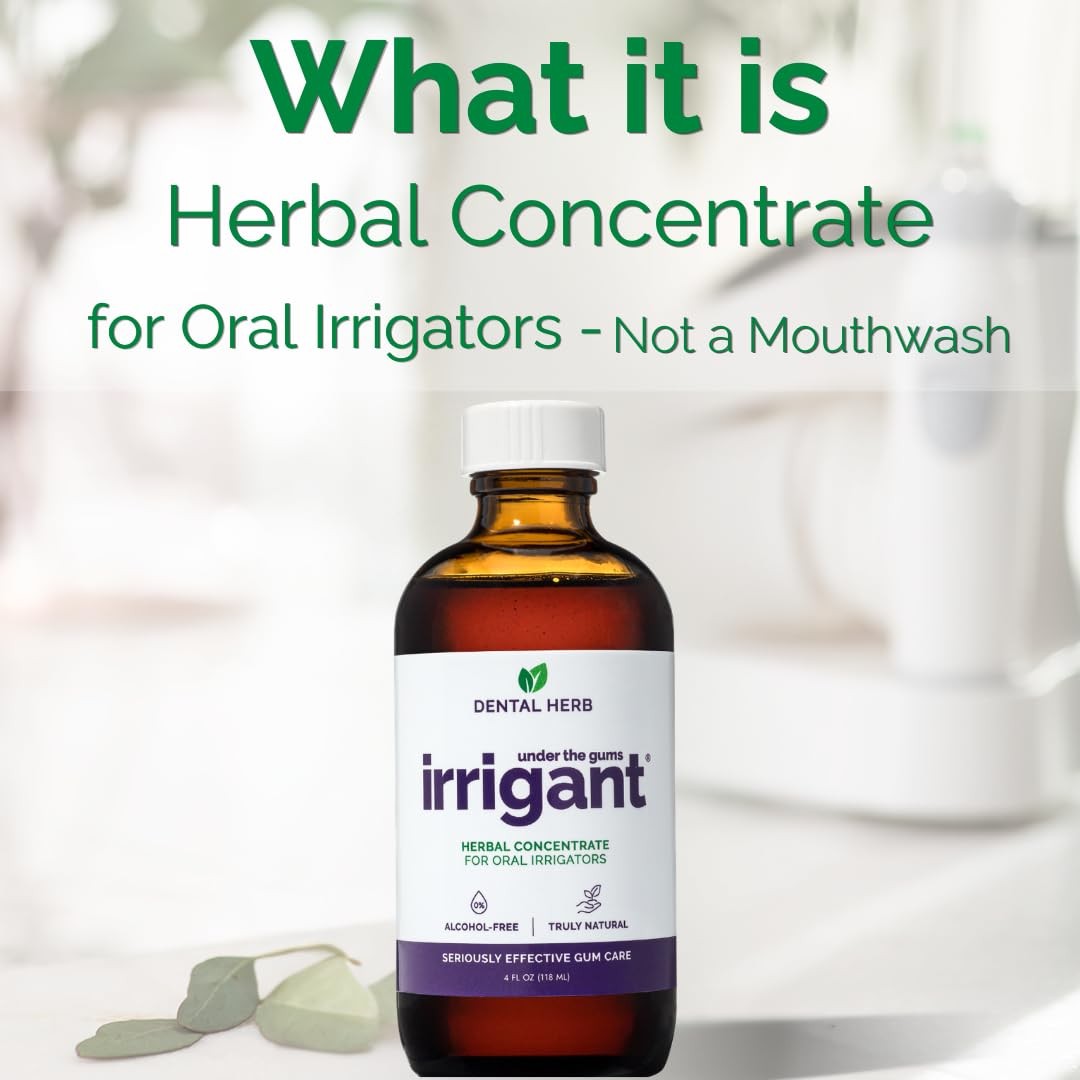 Under The Gums Irrigant Solution – Alcohol-Free, Vegan Herbal Solution for Wa…