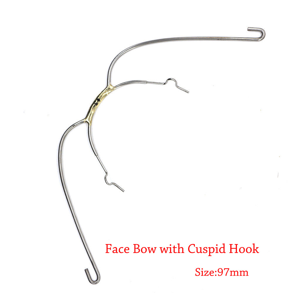 1 Pack Dental Orthodontic Extraoral Face Bow with Cuspid Hook 97Mm 1Pc/pack