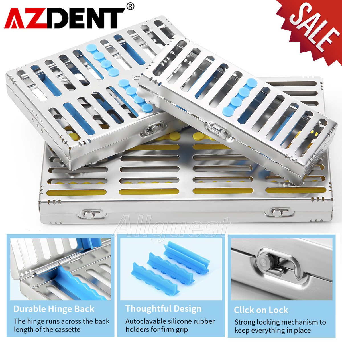Dental Instrument Disinfection Sterilization Tray Case Cassette Autoclavable