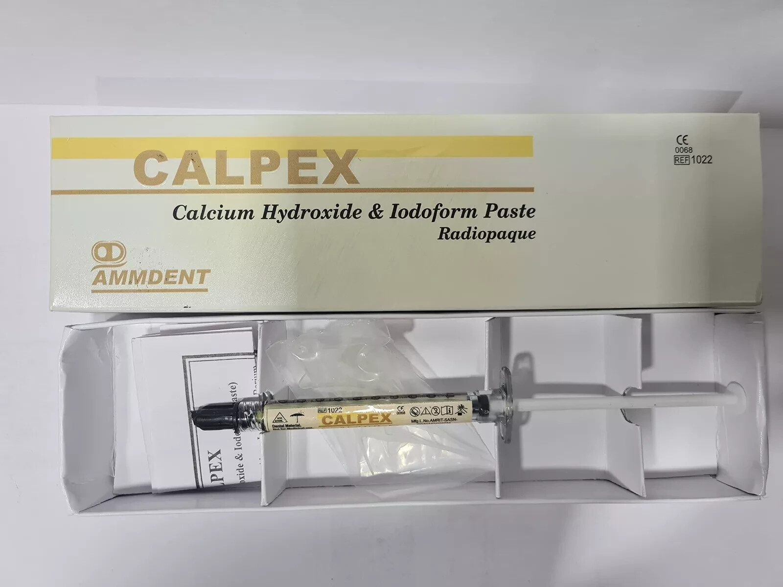 Ammdent Calpex Calcium Hydroxide With Iodoform Paste Radiopaque Single Syr Denta