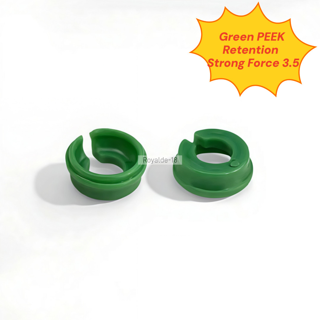 PEEK Cap Retention Insert Caps Novaloc Type Matrix Titanium Housing Caps
