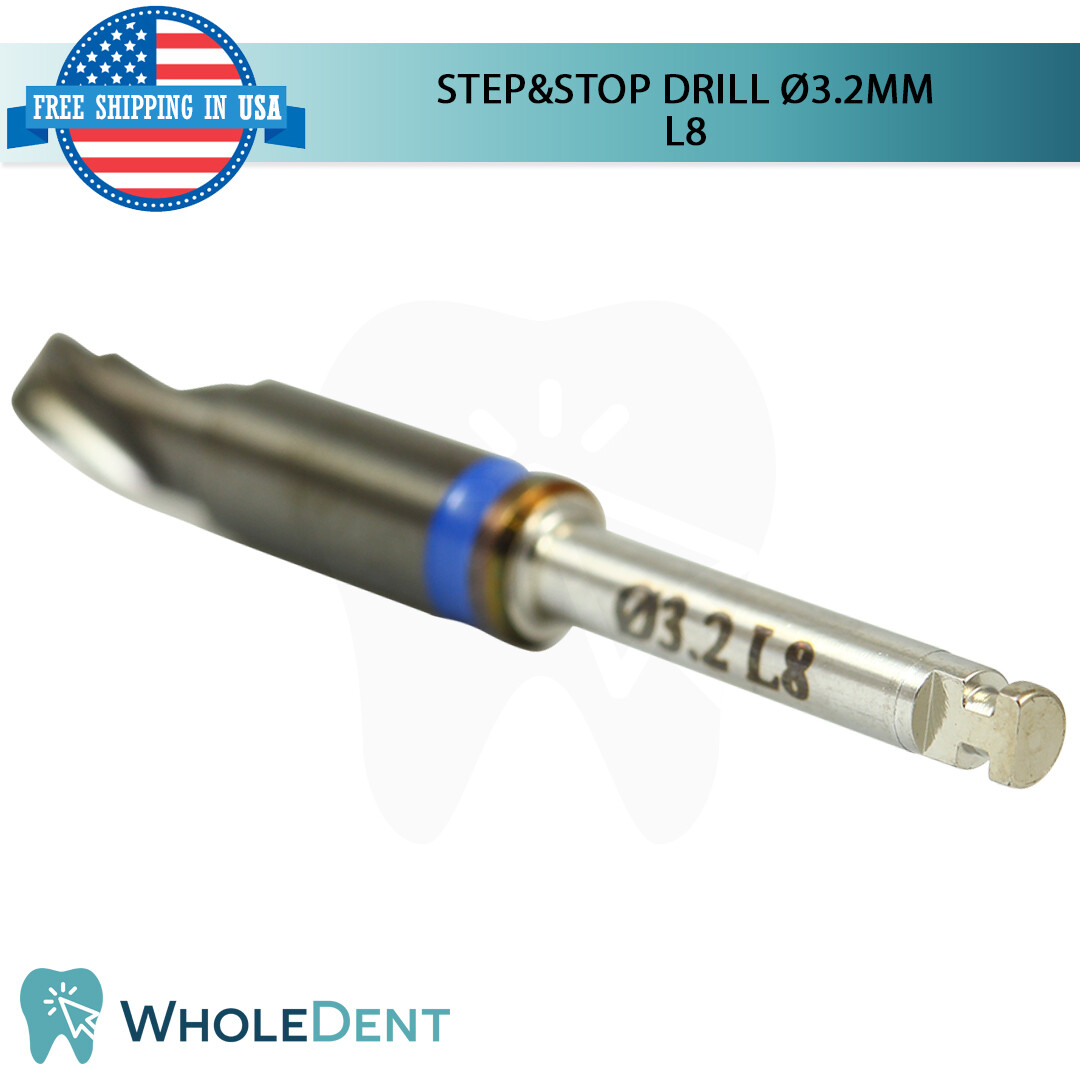 Integral DLC Step&Stop Drill Ø3.2 External Irrigation Pre Stopped Stopper
