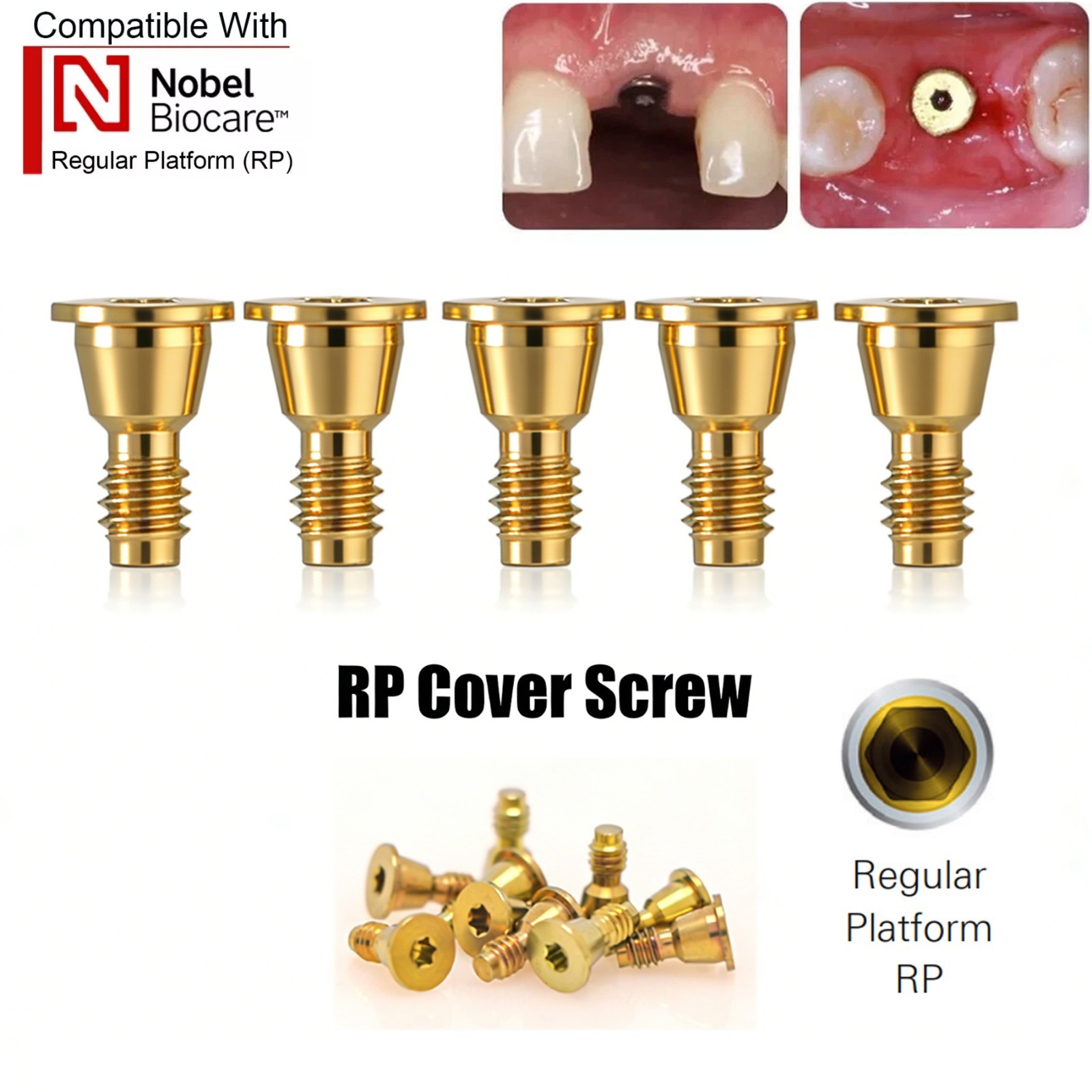 US Nobel Biocare Implant Cover Screw Conical Connection NP RP Closure Screw Cap