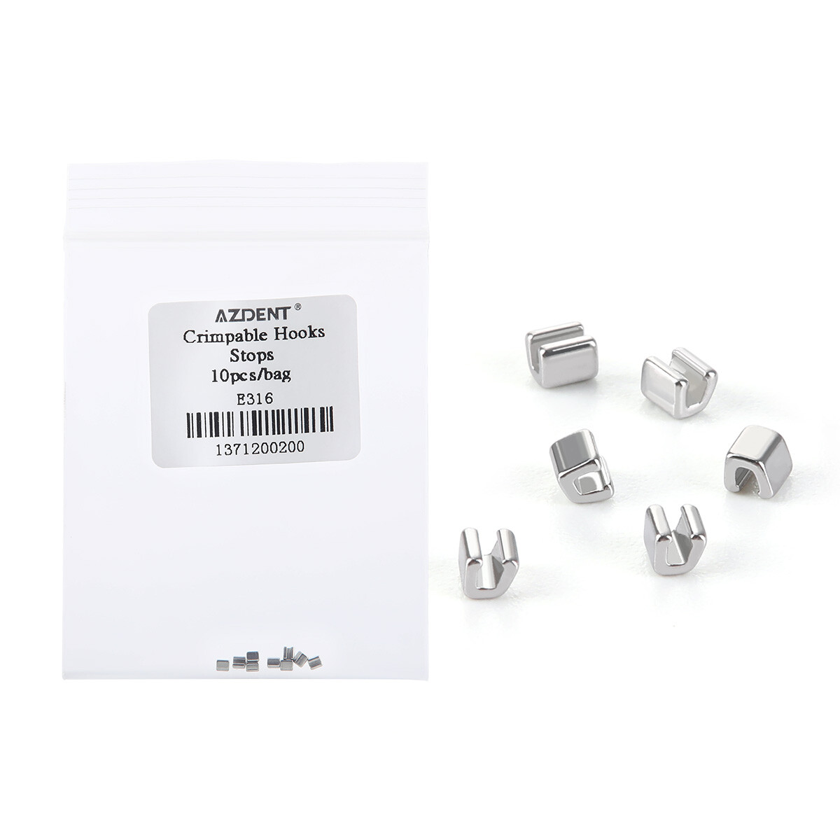 Dental Orthodontic Crimpable Hook Stops Type Fixed on Arch Wires AZDENT