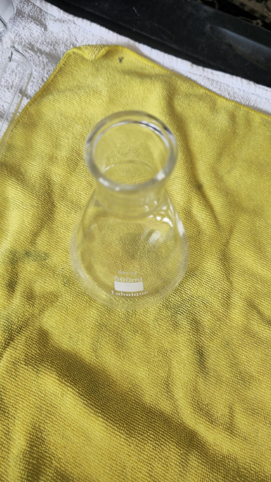 Labnique 500mL Erlenmeyer Flask – Borosilicate Lab Glass, New, Wide Mouth