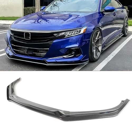 Front Bumper Lip GT Style for Honda Accord Sedan 2021-2022 ABS Carbon Fiber 3Pcs