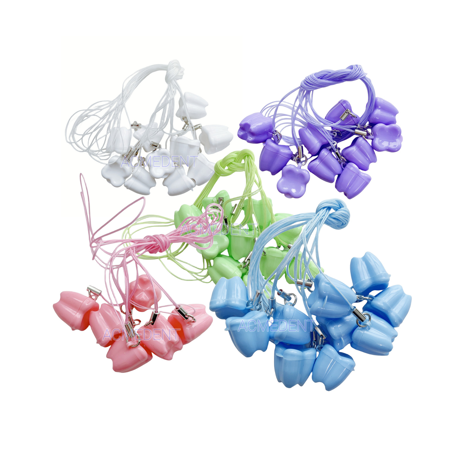 500Pcs Baby First Teeth Box Deciduous Milk Teeth Holer Flower Shape Colorful