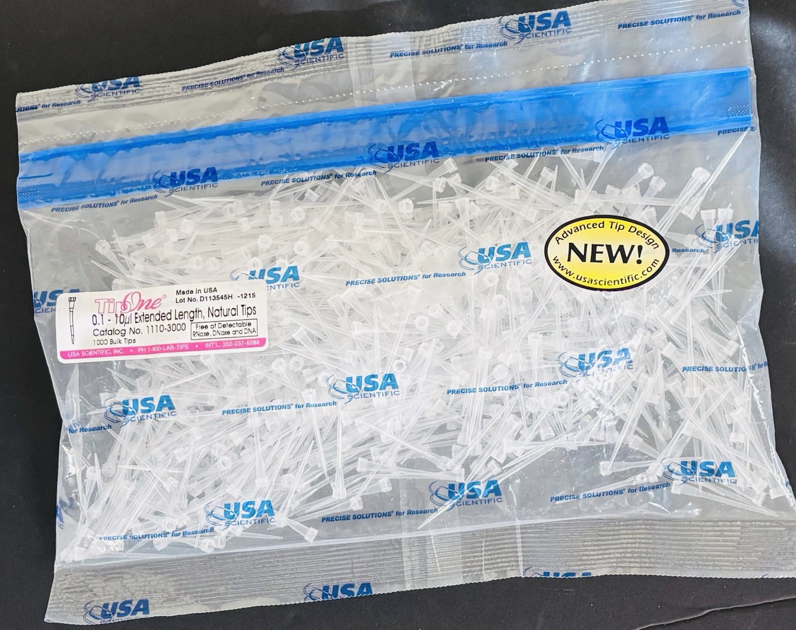 USA Scientific TipOne 0.1-10 ul Extended Tips 1110-3000 1000/PK