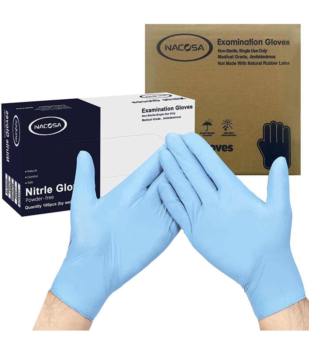 Nitrile Gloves1000 Count Disposable Exam MediumGloves 10 boxes (100 gloves each)
