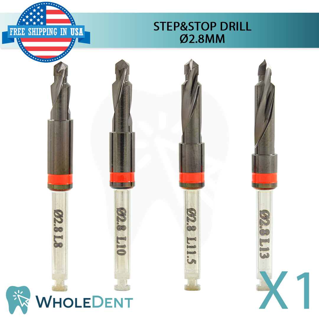 Integral DLC Step&Stop Drill Ø2.8 External Irrigation Pre Stopped Stopper