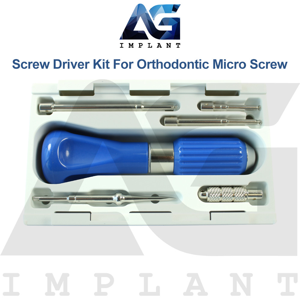 Self Drilling Orthodontic Bracket Head Micro Screw Driver Kit Dental Fixation