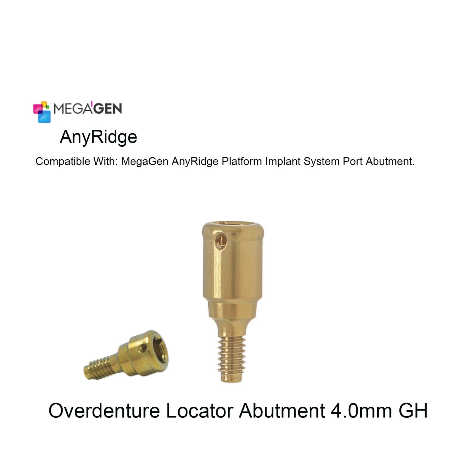 Locator attachment Abutment overdenture Anchor for MegaGen AnyRidge All Platform