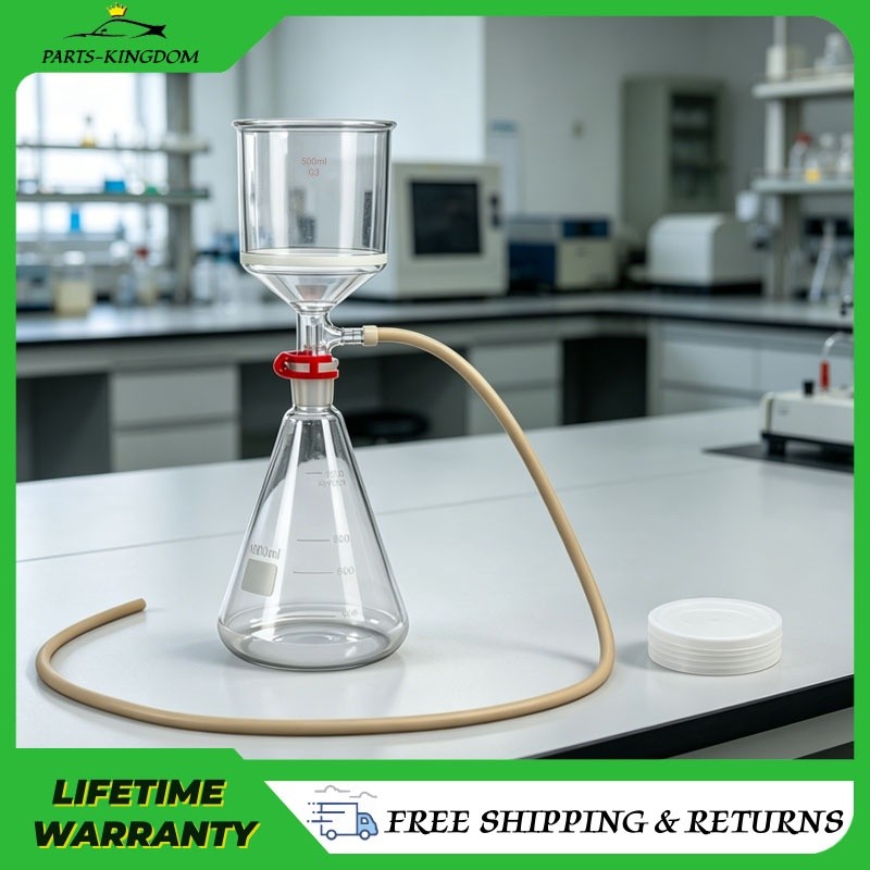 Funnel Filtering Kit, 1000ml Filter Bottle&500ml Funnel, High Borosilicate Glass
