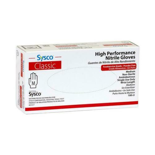 Sysco Classic High Performance Cobalt – Blue Nitrile Glove, Medium 100 Count