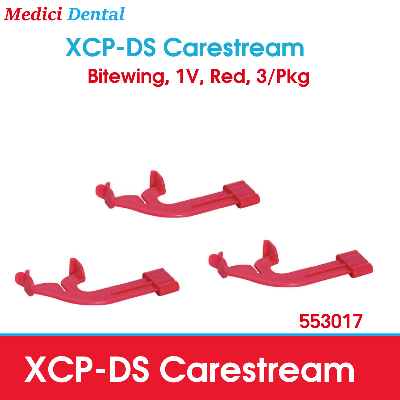 Dental X-Ray XCP-DS Carestream Kodak 6100 Sensor Holder 1V Bitewing Basket, 3/Pk