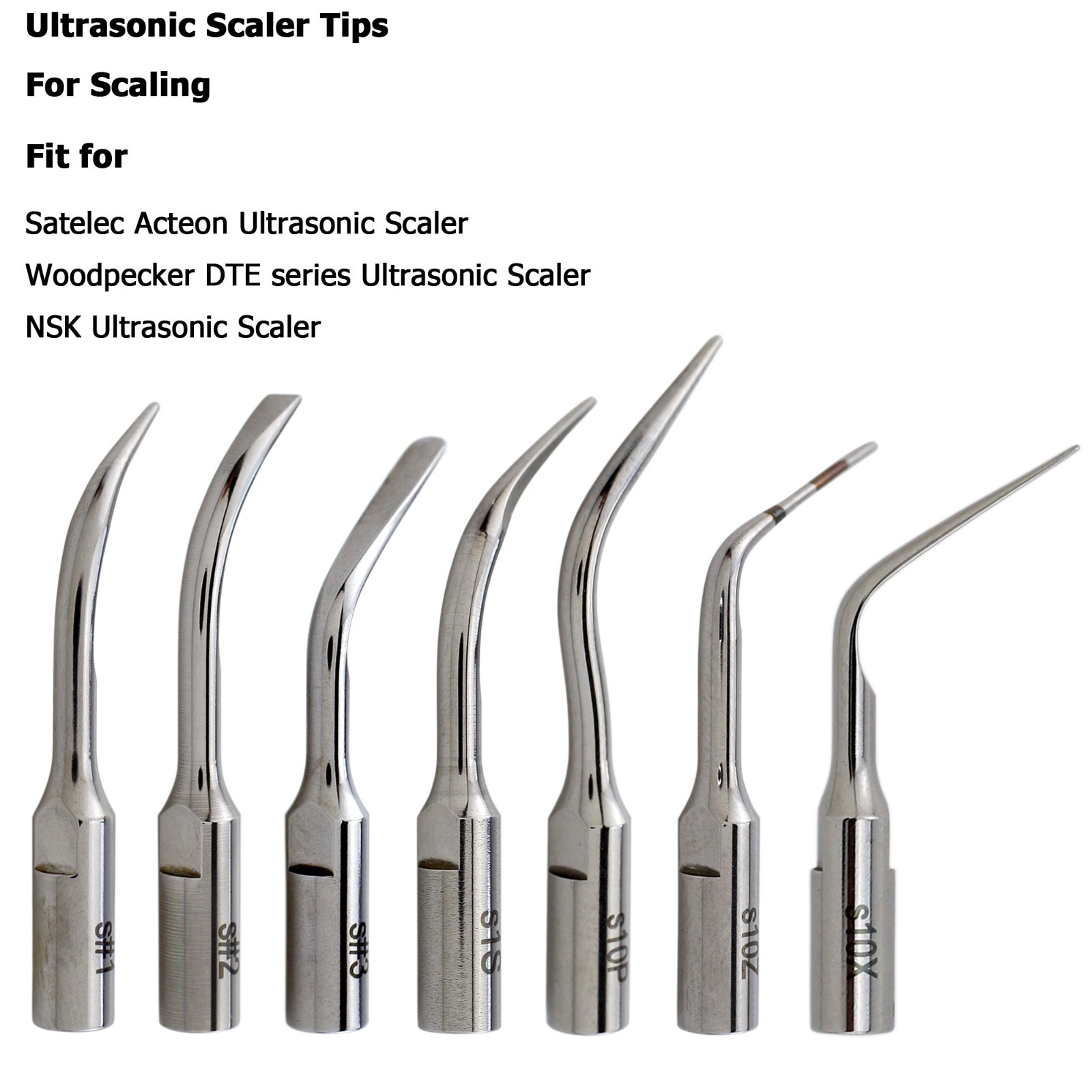 Satelec ACTEON NEWTRON Slim B LED Ultrasonic Scaler Handpiece Piezo Tips H3 1S