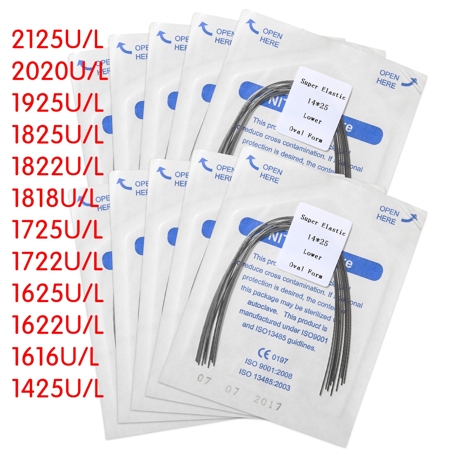 10 Packs/100pcs Dent Orthodontic Super Elastic Niti Rectangular Arch Wires O