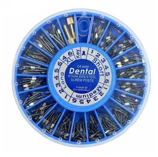 120pcs/kit Dental Screw Post Completed Kit Silver/Gold Plated Endo Conical Pins