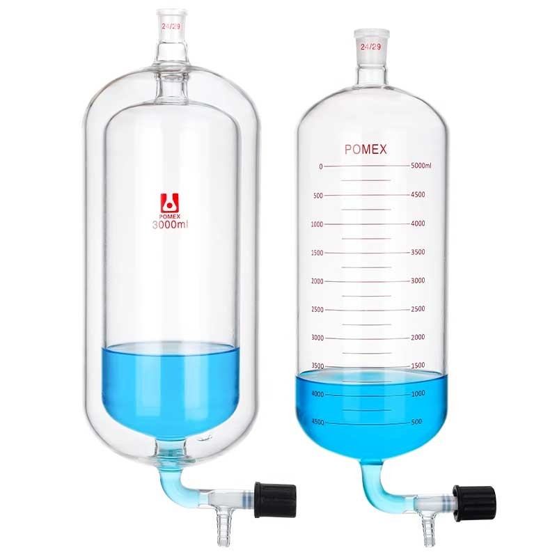 100ml-500ml Double-Layer Distillation Receiving Bottle Glass with Piston