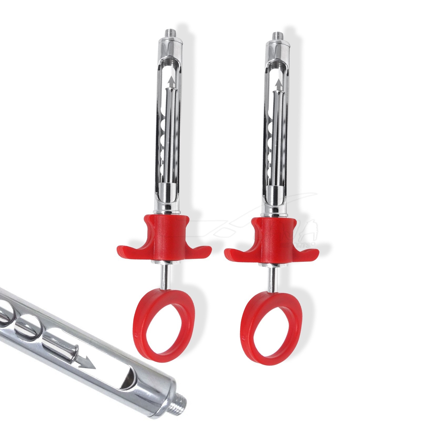 2 Pcs Dental Anesthetic Syringe 1.8cc American Auto Passive Red Plastic Handle