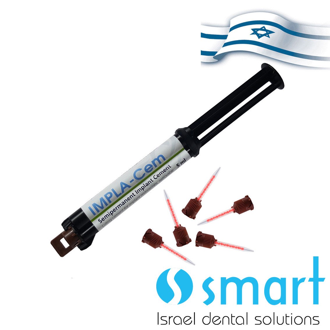 Dental Cement Impla-Cem semi permanent dual curing removable 5ml/8.6gr