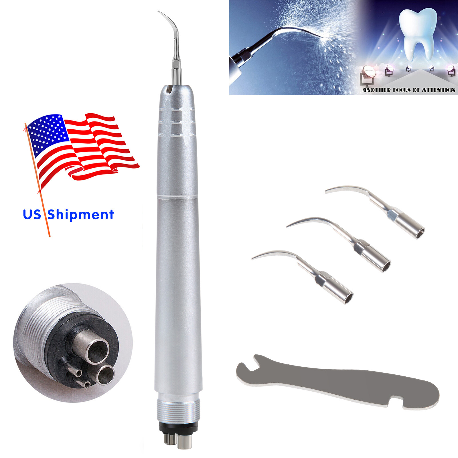 Dental Ultrasonic Piezo Scaler Handpiece LED light For EMS Air Scaler