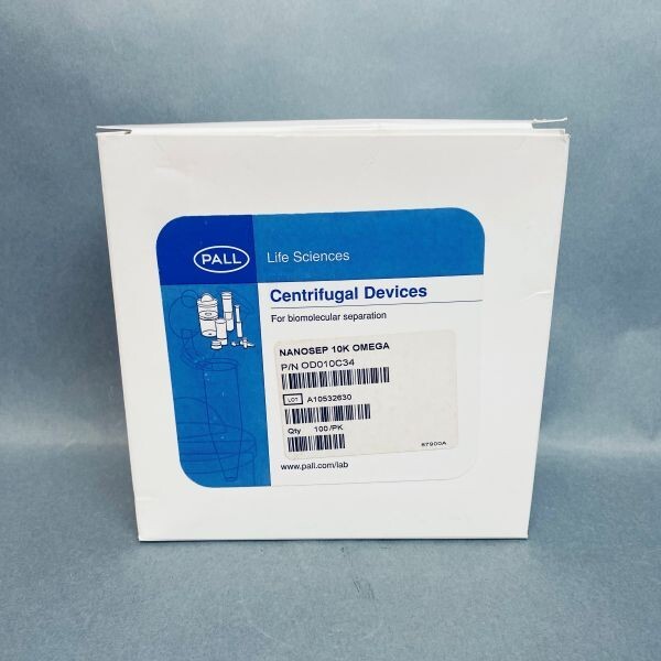 PALL OD010C34 Centrifuge Filter Tubes Nanosep 10 OMEGA Box of 100
