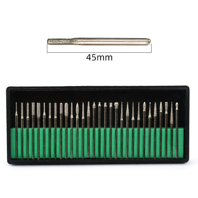 30 Pcs/Set Dental 2.35mm Rotary Bur Drill Bits Tooth Rotary Tools Polishing Kit