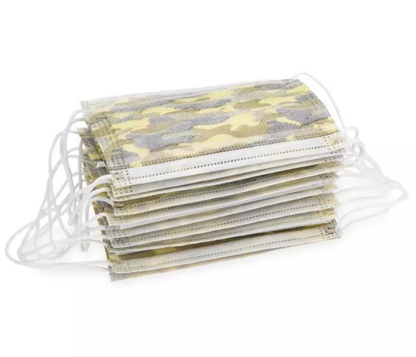 x4 Dr. Talbot’s 10 Pack Disposable Kids Camouflage Face Masks – Boys 6-12 40 T