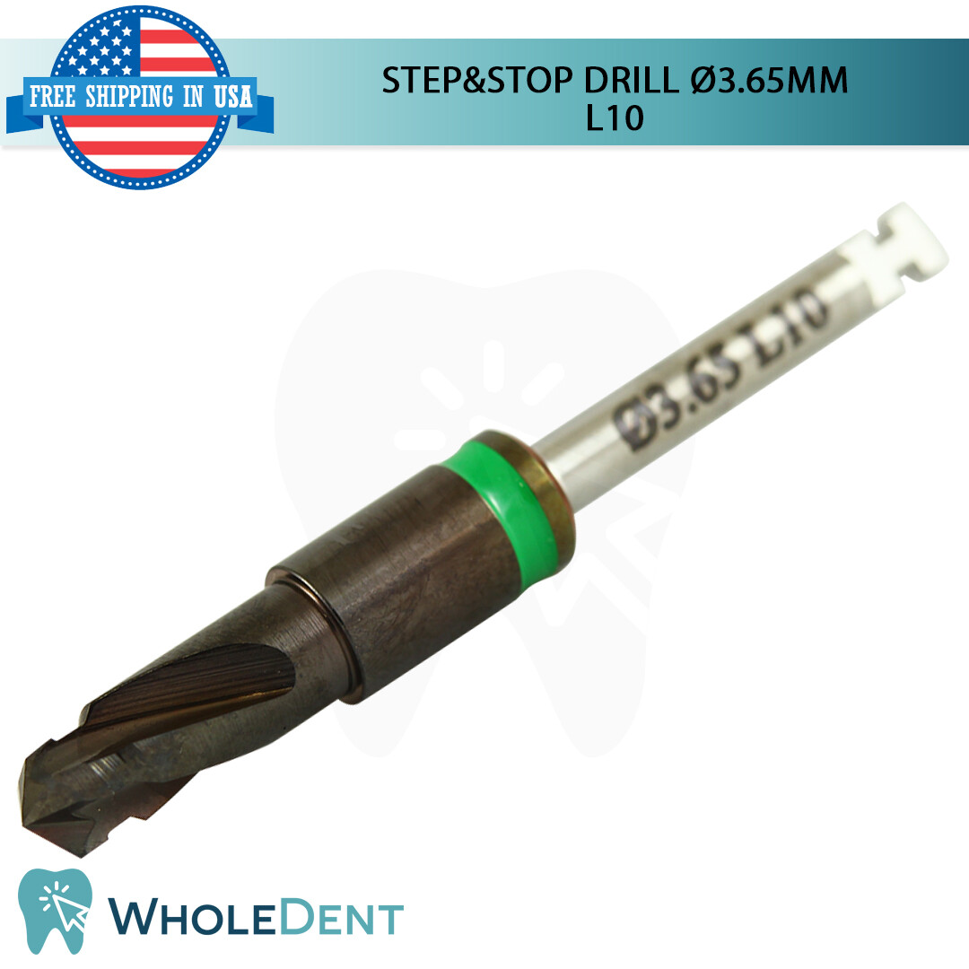 Integral DLC Step&Stop Drill Ø3.65 External Irrigation Pre Stopped Stopper