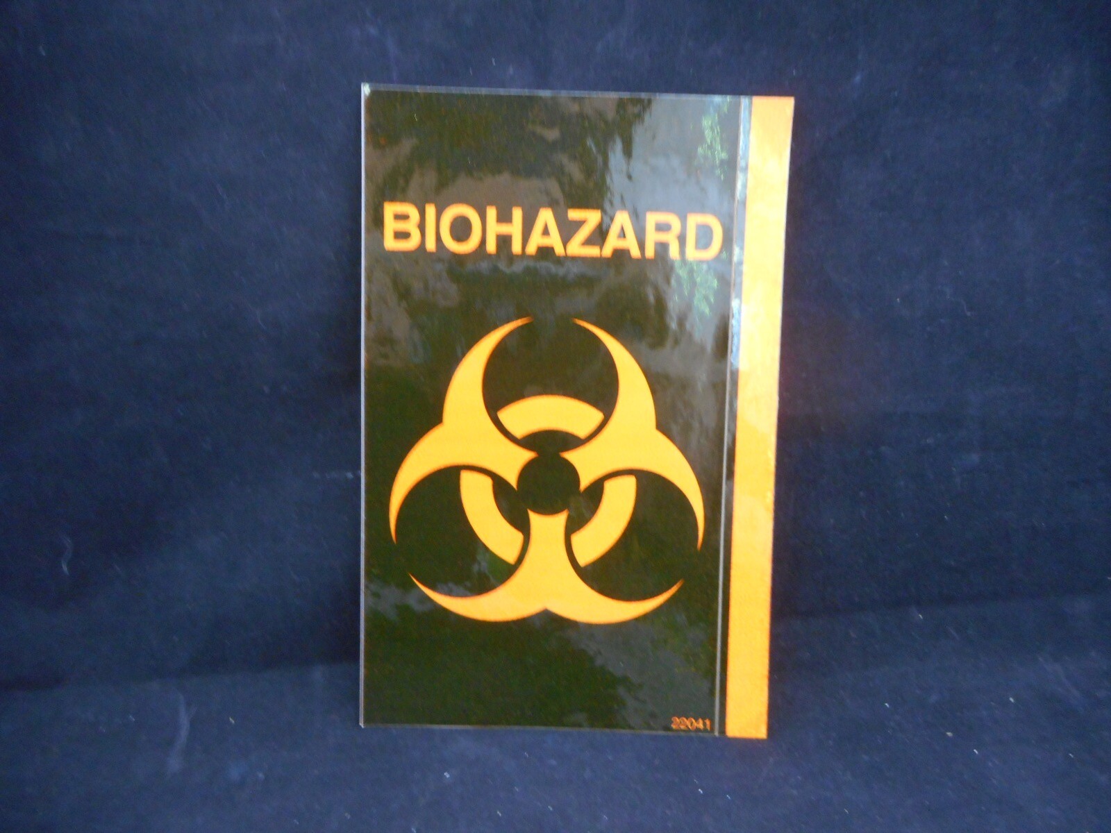 Laboratory Biohazard Safety Label 4 x 7” Orange Sticker Black Variant 22041 1/PK