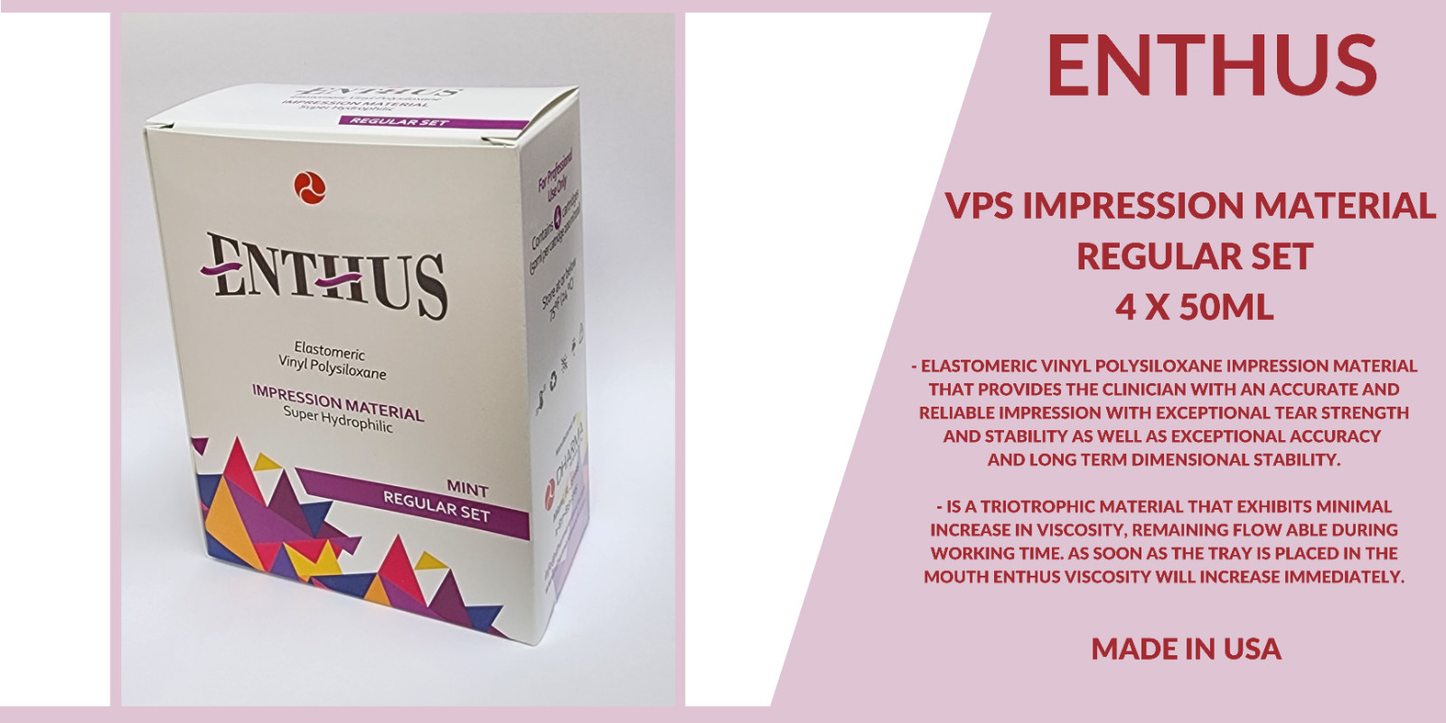 Enthus VPS Impression Material – 4 x 50ml