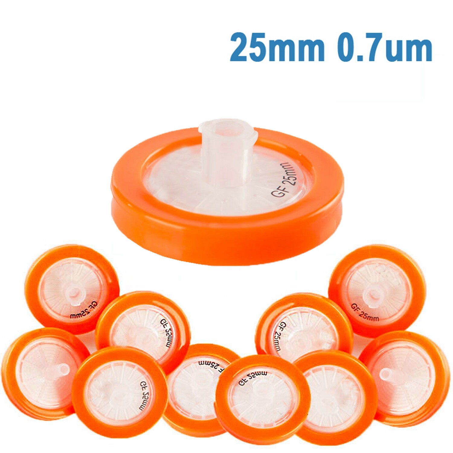 2000PCS GF Syringe Filter Membrane 0.7μm 25mm Disposable Hydrophobic Filtration