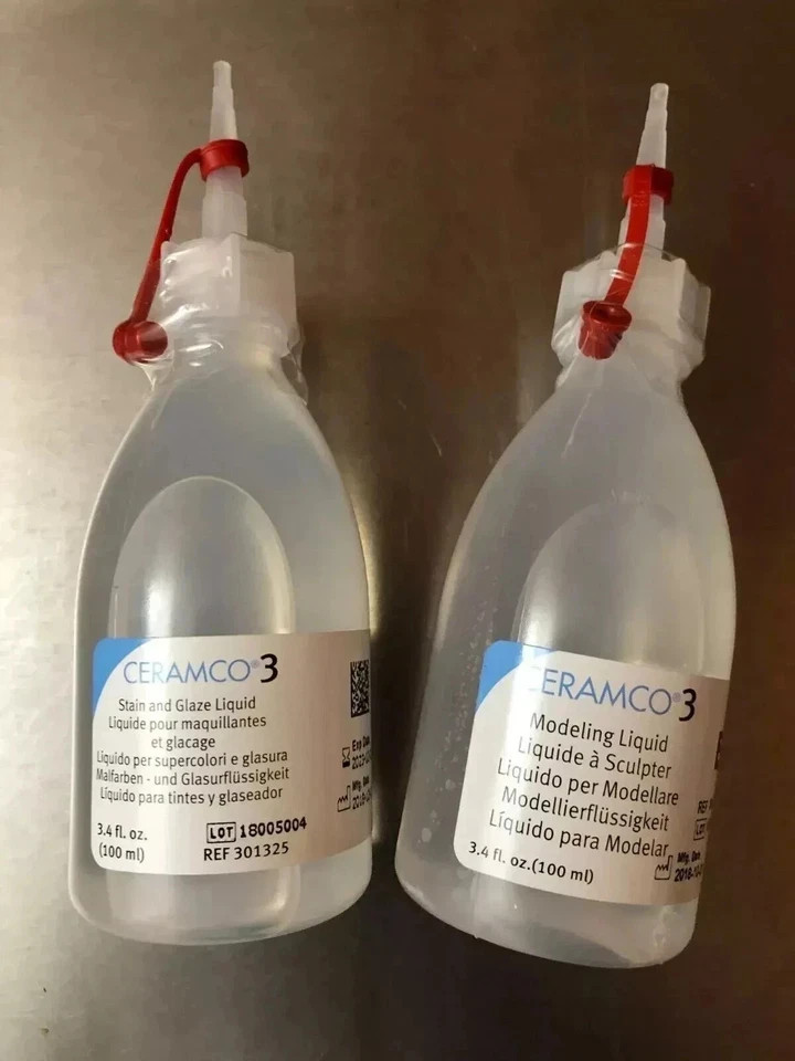 Ceramco 3 Porcelain – Modeling Liquid – Stain and Glaze Liquid free shipping