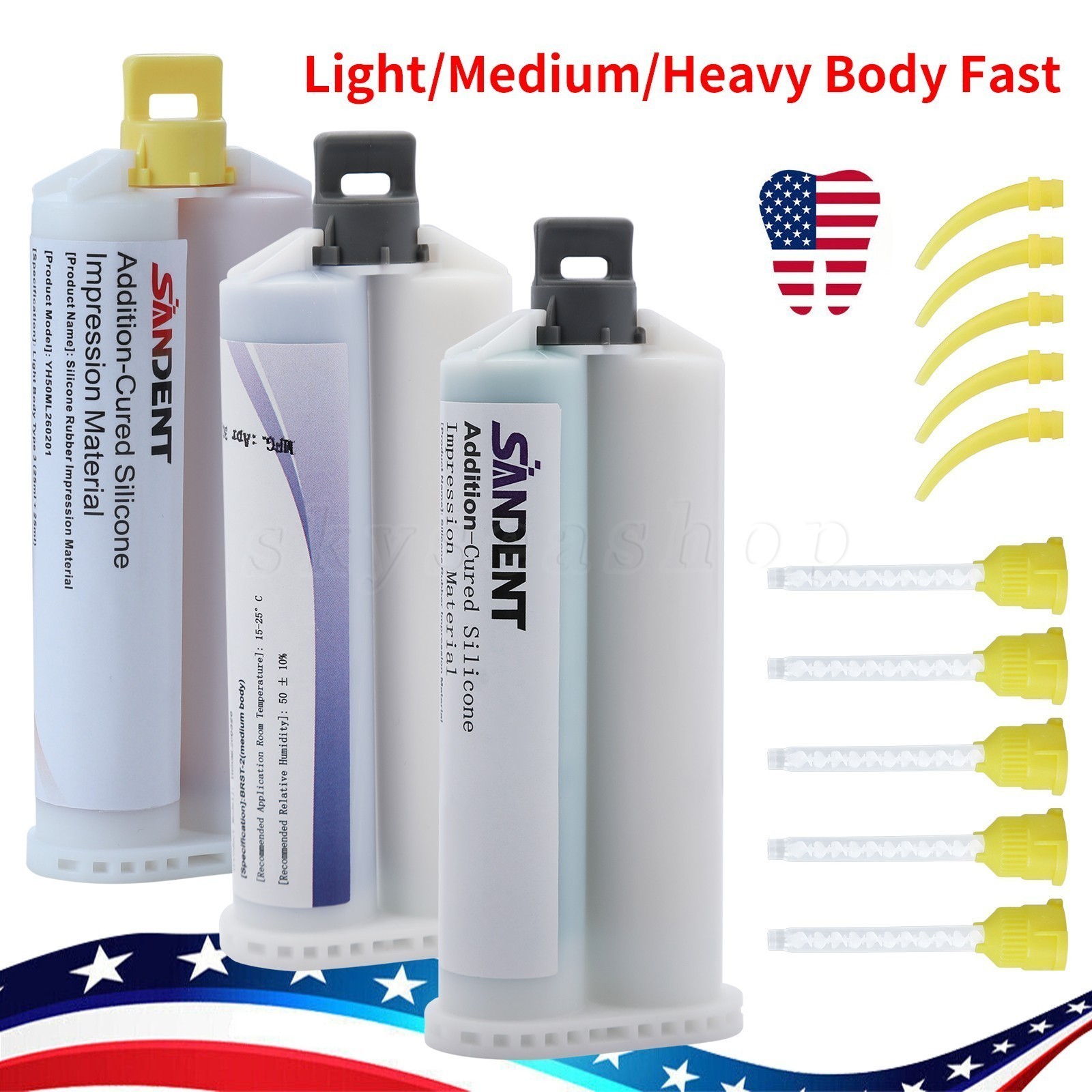 1-4 50ML VPS Impression Material Light/Medium/Heavy Body Fast/Regular Set HP PVS