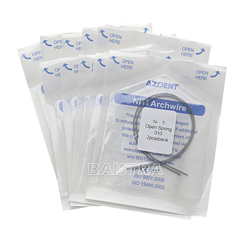 2pzas/Bolsa Resortes Espirales Dentales de Ortodoncia 0.010*180mm/ 0.012*180mm A