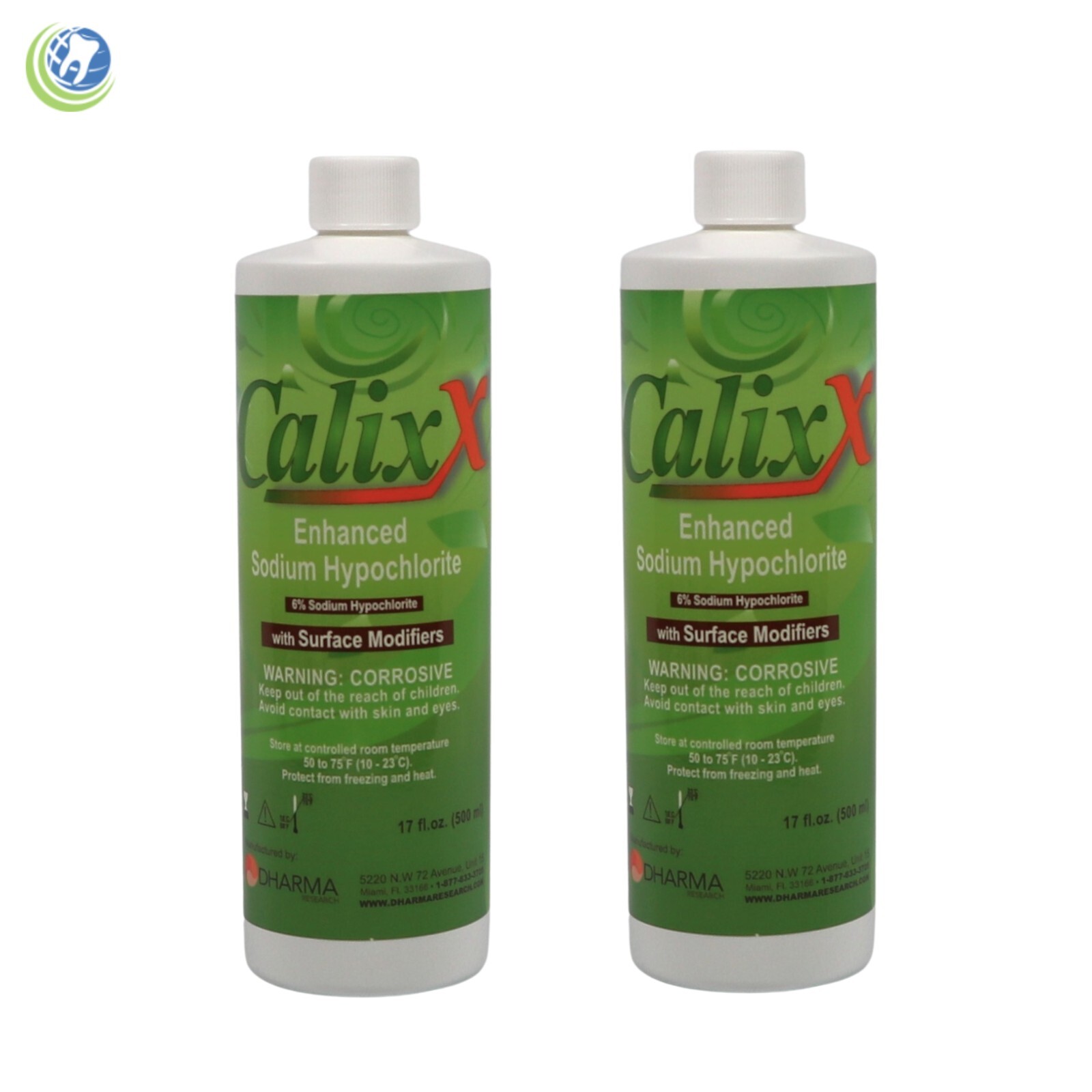 2x SODIUM HYPOCHLORITE SOLUTION 6% w/ Modifiers 17 oz. ROOT CANAL TREATMENT