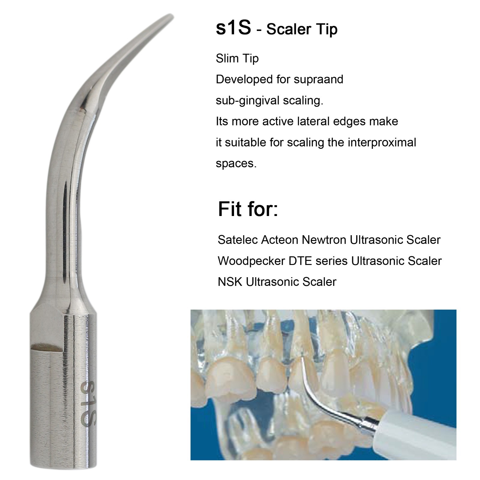 For Acteon Satelec Piezo Tips Dental Ultrasonic Scaler Tips H3 10Z 1S Newtron P5
