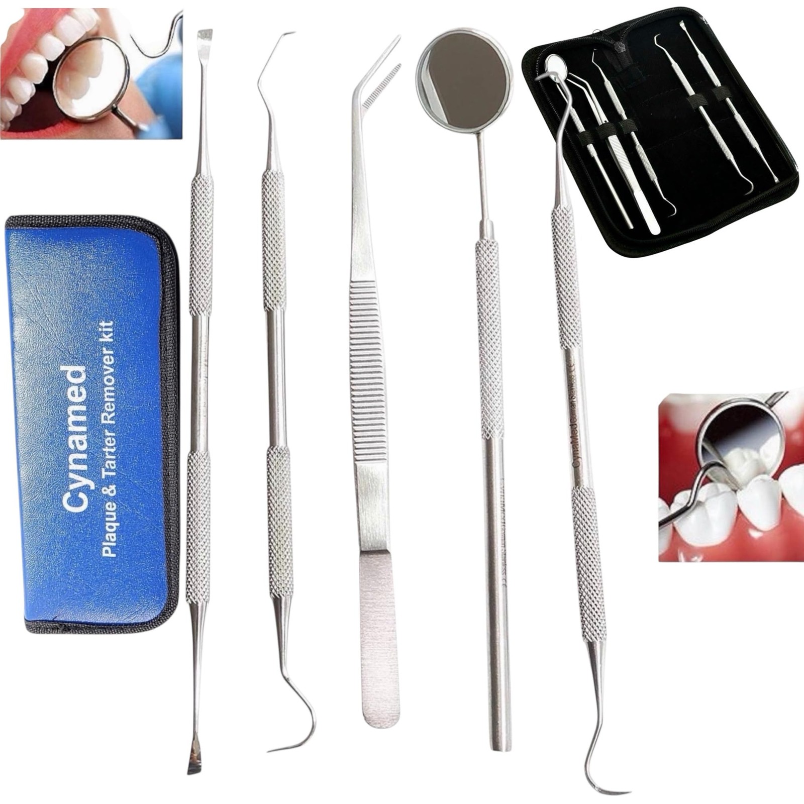 Dental Hygiene set of 5-Stainless Steel Tarter Scraper/Scaling Remover,…