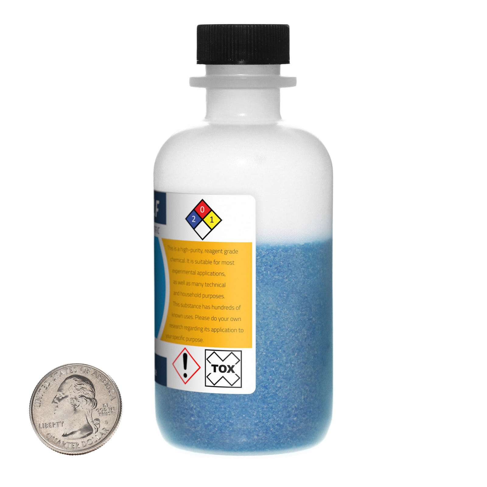 Copper Sulfate / 2 Pounds / 8 Bottles / 99.7% Pure Reagent Grade / Dry Powder
