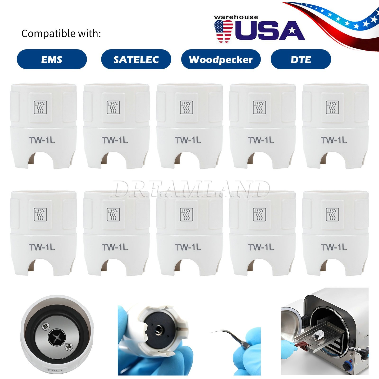 Dental Piezo Scaler Tips Torque Wrench Key for EMS Woodpecker/ DTE SATELEC tips