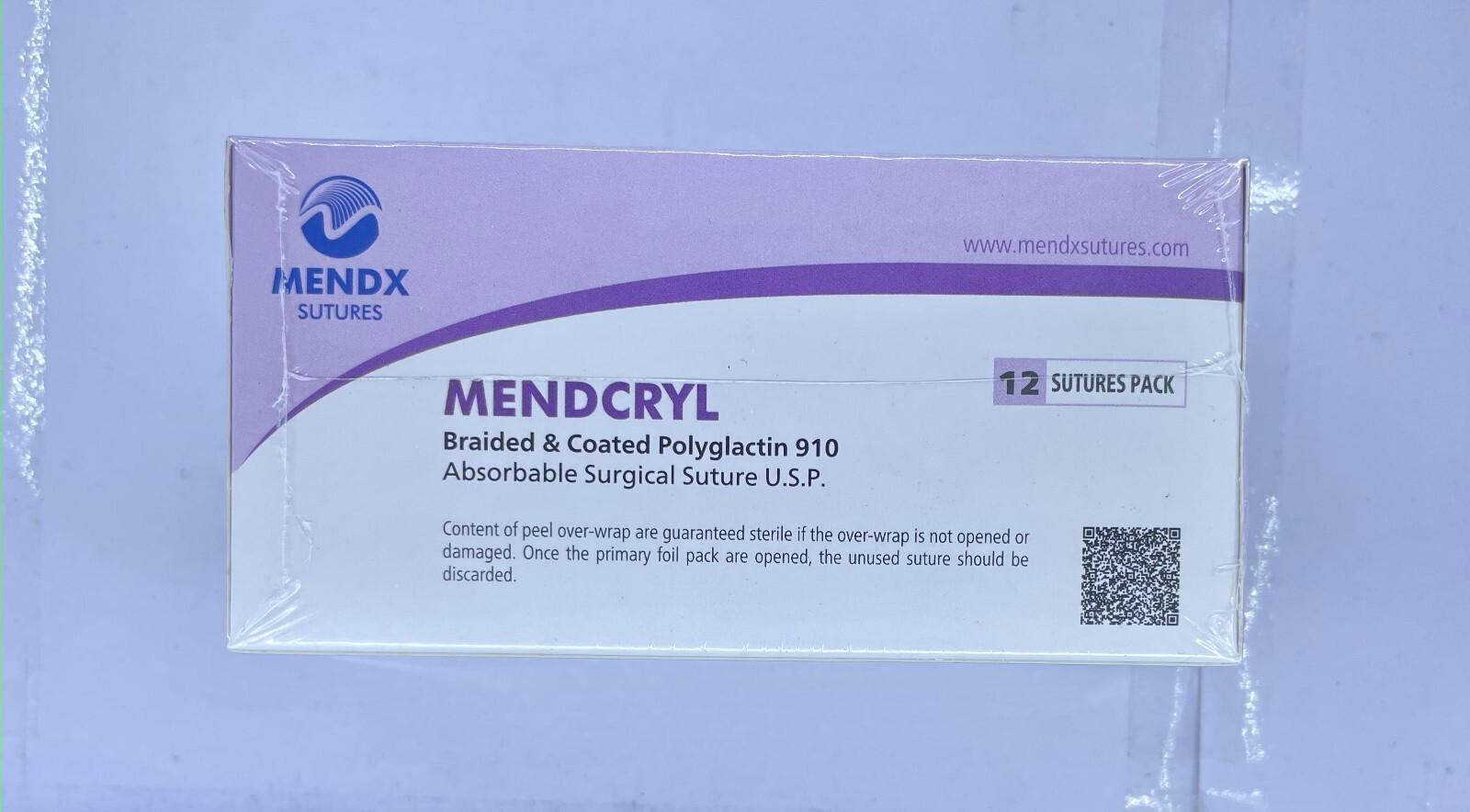 MENDCRYL BRAIDED POLYGLACTIN SURGICAL SUTURE ML2437 USP 3-0 (2 METRIC) 70CM 12PC