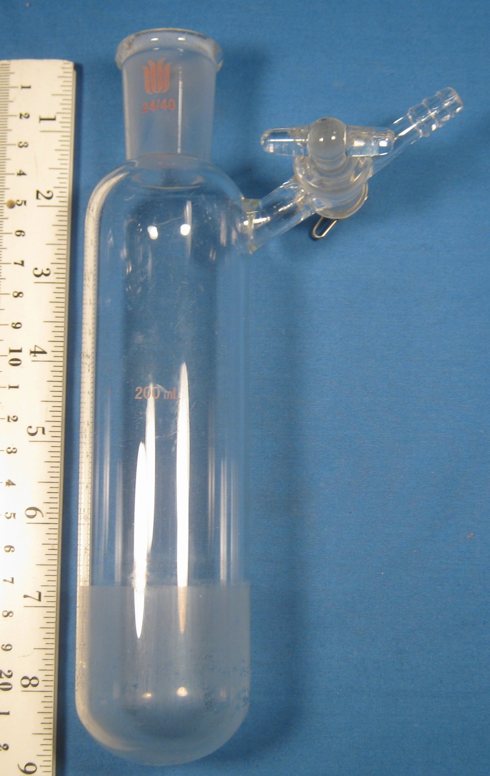 SYNTHWARE 200 ML STORAGE TUBE SCHLENK ALL GLASS 24/40 FREE SHIPPING N