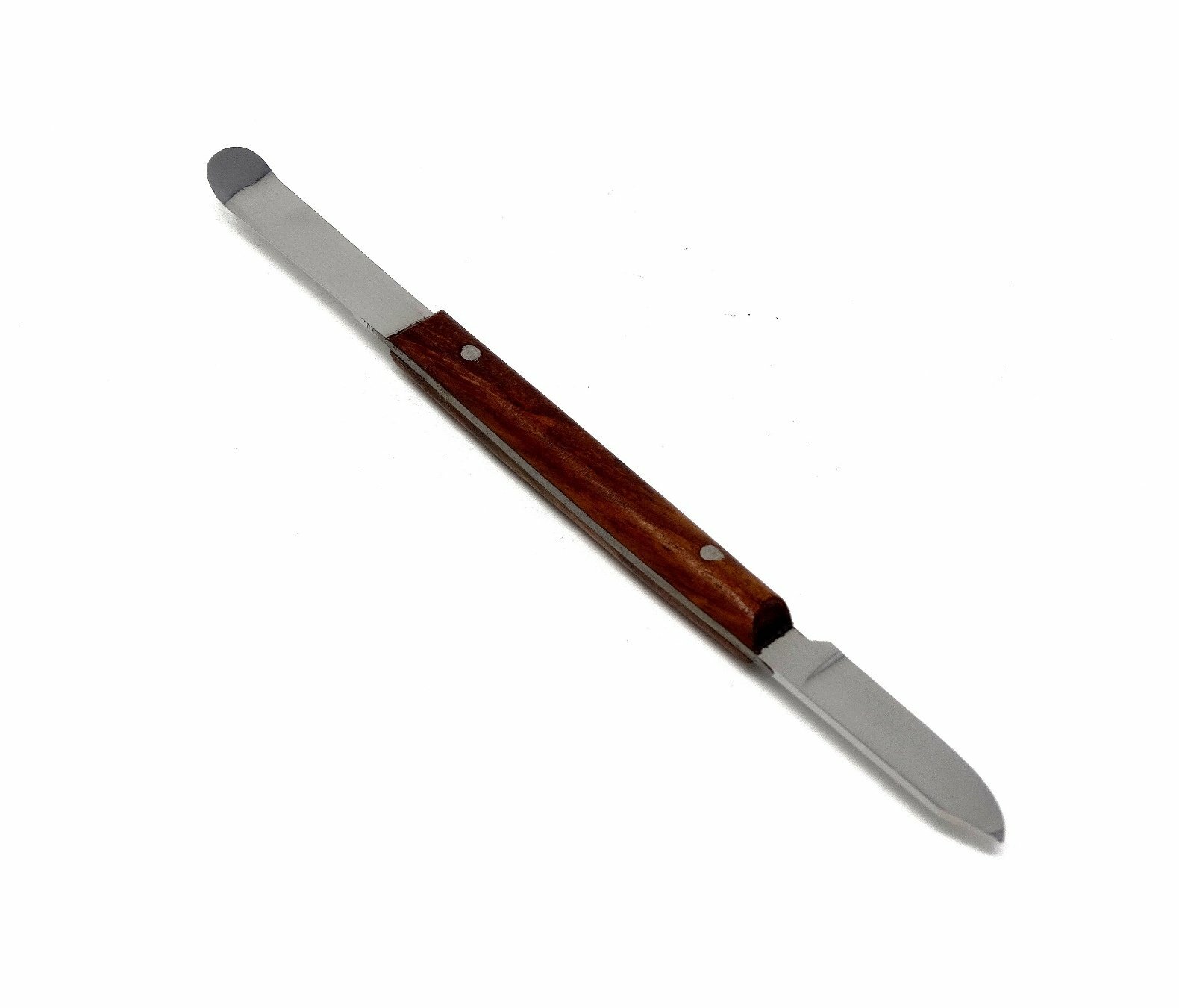 Stainless Steel Double Ended Fahenstock Knife and Curved Spatula, 7″ Length